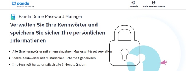 Panda Dome Password Manager zur sicheren Verwaltung persönlicher Date